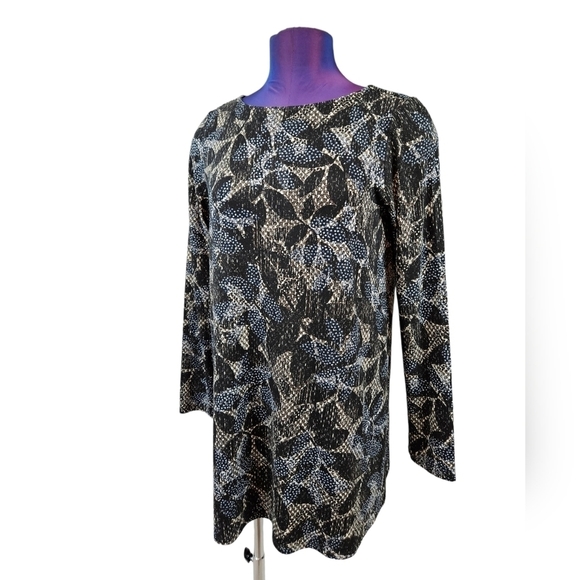 J. Jill Wearever Collection Floral Slinky‎ Knit Long Sleeve Tunic Top Size Small - Picture 1 of 7